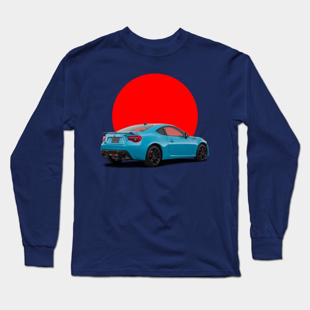 BRZ Japan Sun Blue Lagoon Long Sleeve T-Shirt by CharlieCreator